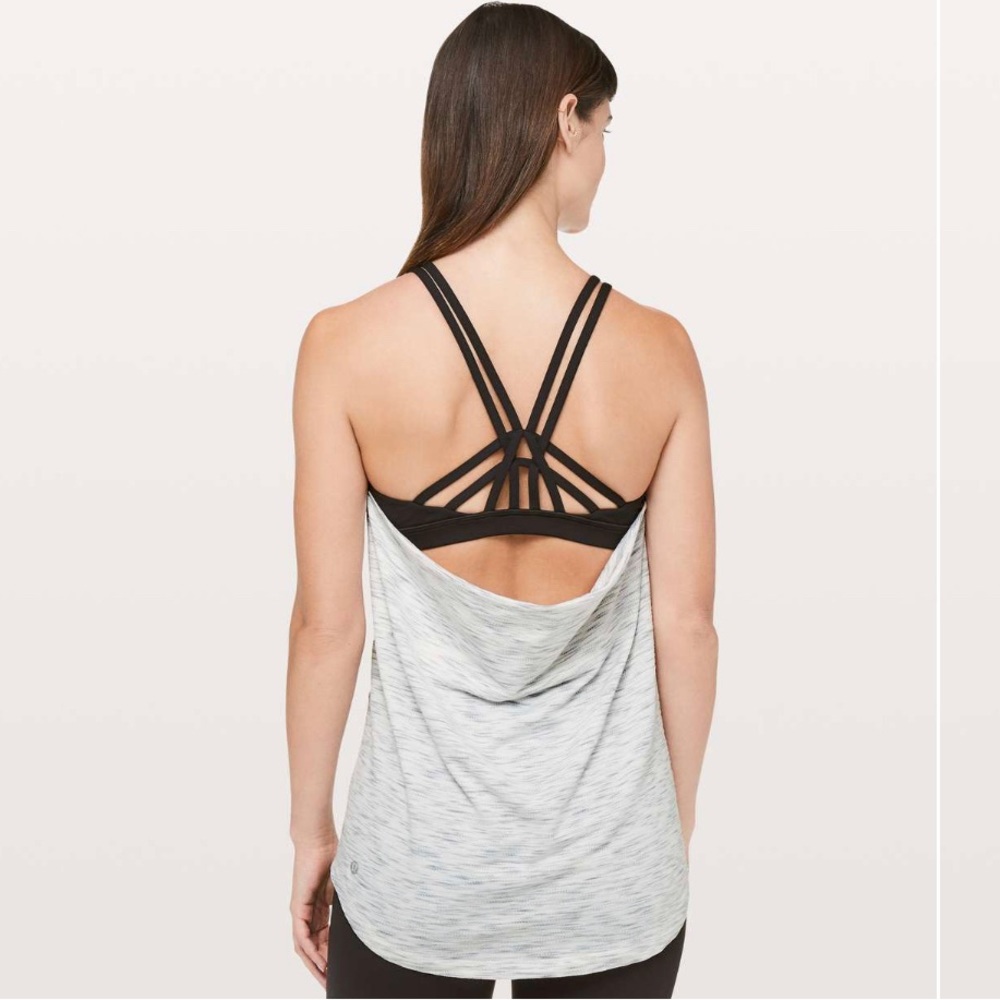 Lululemon Moment To Movement 2-In-1 Tank 2 Gray Black